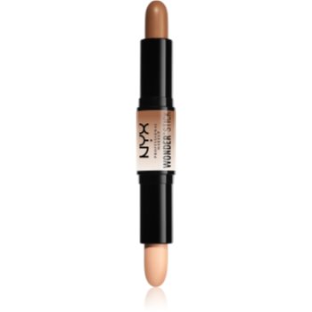 NYX Professional Makeup Wonder Stick oboustranná konturovací tyčinka odstín 02 Medium 2 x 4 g