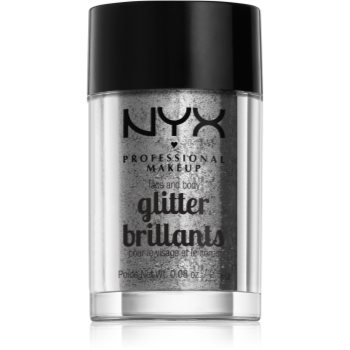 

NYX Professional Makeup Glitter блискітки для обличчя та тіла відтінок 10 Silver 2,5 гр