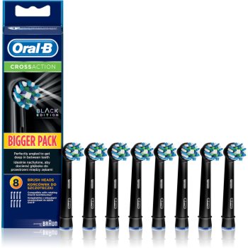 Oral b cross action eb 50 black capete de schimb pentru periuta de dinti 8 bucati