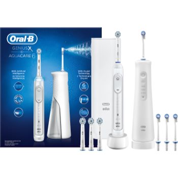 Oral b geniusx + aquacare 6 set pentru îngrijirea dentară