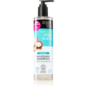 Organic shop natural moroccan argan & amla sampon hranitor pentru par deteriorat si vopsit