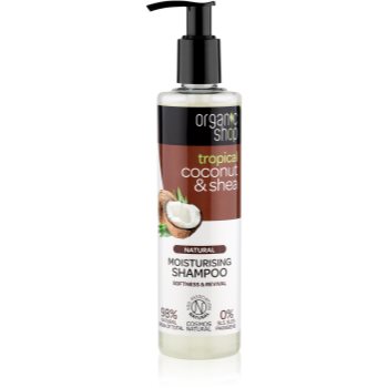 Organic shop natural coconut & shea sampon hidratant pentru par uscat si deteriorat