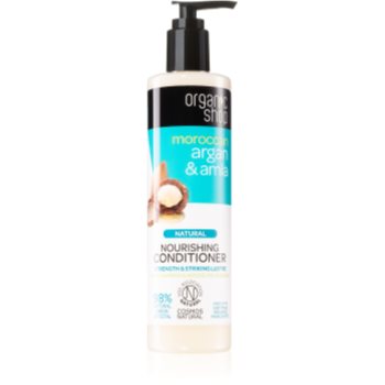 Organic shop natural moroccan argan & amla balsam hranitor pentru par vopsit si deteriorat