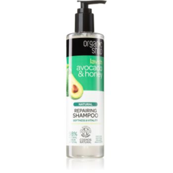 Organic shop natural avocado & honey sampon pentru regenerare pentru păr uscat și deteriorat