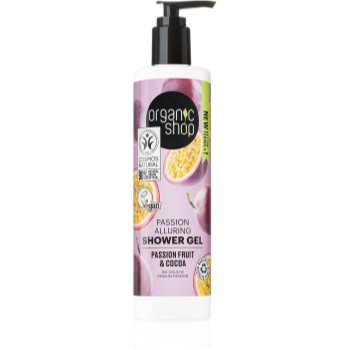 Organic shop organic passion fruit & cocoa gel de dus imbatator