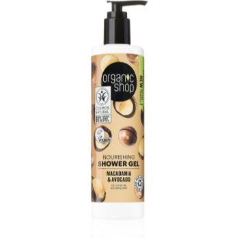 Organic shop organic macadamia & avocado gel de dus hranitor