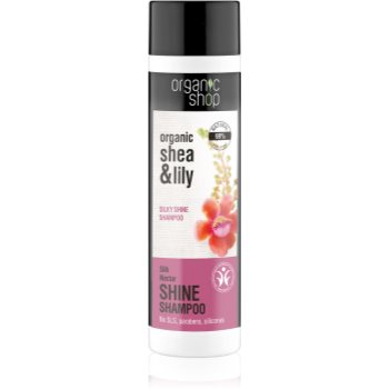Organic shop organic shea & lily sampon hidratant pentru un par stralucitor si catifelat