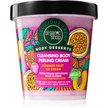 Organic Shop Body Desserts Summer Fruit Ice Cream crema exfolianta pentru curatare imagine
