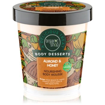 Organic shop body desserts almond & honey spuma de corp nutritie si hidratare