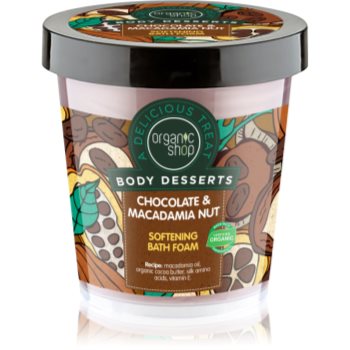 Organic shop body desserts chocolate & macademia nut spumă de baie emolientă
