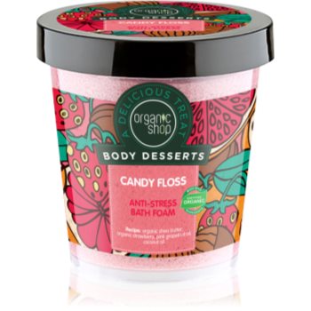 Organic shop body desserts candy floss spumă de baie anti-stres
