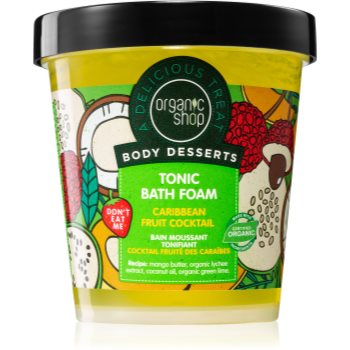 Organic Shop Body Desserts Caribbean Fruit Cocktail spumă de baie tonifiantă