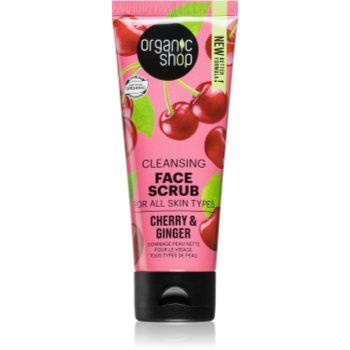 Organic shop organic ginger & cherry demachiant cu efect de peenling