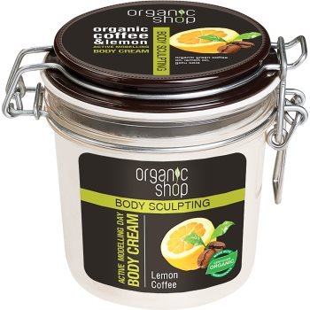 Organic shop body sculpting lemon coffee crema delicata efect de remodelare.