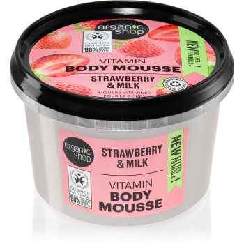 Organic shop organic strawberry & milk spuma de corp