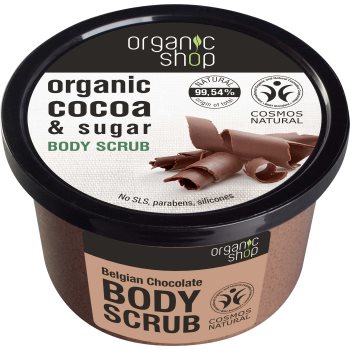 Organic shop body scrub cocoa & sugar exfoliant pentru corp