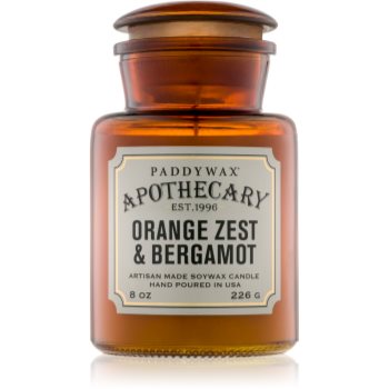Paddywax apothecary orange zest & bergamot lumânare parfumată