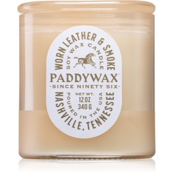 Paddywax vista worn leather & smoke lumânare parfumată
