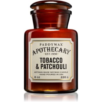 Paddywax apothecary tobacco & patchouli lumânare parfumată