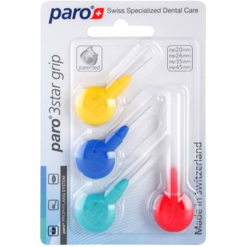 

Paro 3Star Grip тригранні міжзубні щітки 4 шт суміш Mix 1091 - 1095