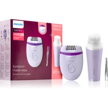 Philips satinelle essential brp533/00 epilator cu perie de curățare