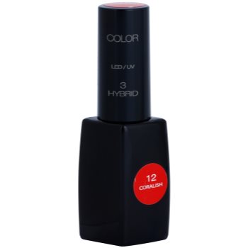 

Pierre René Nails Hybrid гелевий лак для нігтів з використанням УФ/ЛЕД лампи відтінок 12 Coralish 11 мл