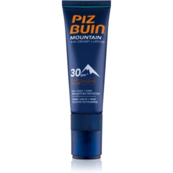 Piz Buin Mountain crema pentru fata si balsam pentru buze cu efect protectiv 2in1 SPF 30 poza