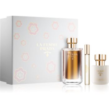 

Prada La Femme подарунковий набір III Парфумована вода 100 ml + Eau de Parfum Roll-on 10 ml + Молочко для тіла 100 ml