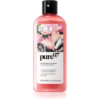 Pure 97 wildrose & baobab sampon pentru volum pentru par fin