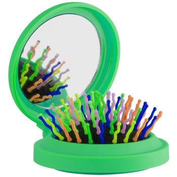 

Rainbow Brush Pocket Щітка для волосся з дзеркальцем Green