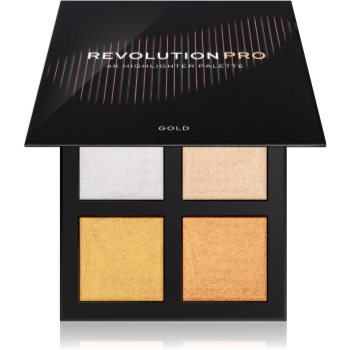Revolution pro 4k highlighter palette paleta luminoasa