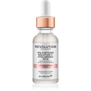 Revolution Skincare 5% Caffeine solution + Hyaluronic Acid ser pentru ochi imagine
