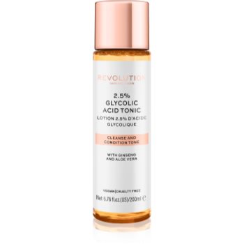 Revolution skincare 2,5% glycolic acid tonic tonic pentru curățarea tenului cu aha acizi