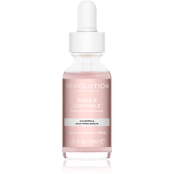 Revolution skincare rose & camomile ser facial calmant