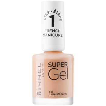 

Rimmel Super Gel Step 1 гелевий лак для французького манікюру відтінок 093 Caramel Nude 12 мл