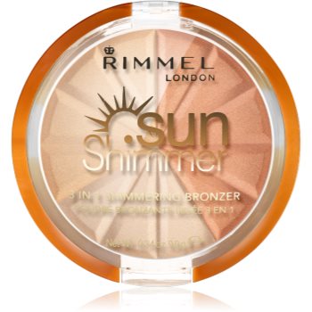 Rimmel Sun Shimmer 3 in 1 Shimmering Bonzer pudra bronzanta stralucitoare