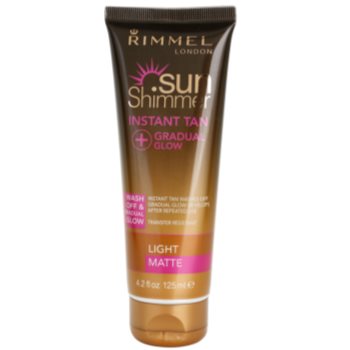 

Rimmel Sun Shimmer Instant Tan змиваючий гель-бронзатор для автозасмаги нова упаковка Light Matte 125 мл