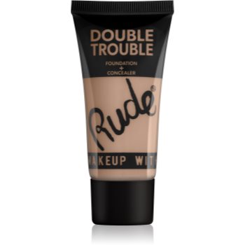 Rude cosmetics double trouble machiaj si anticearcan cremos intr-unul singur