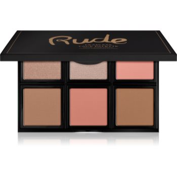 Rude cosmetics face palette fearless paletă de farduri pentru obraji