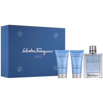 

Salvatore Ferragamo Acqua Essenziale подарунковий набір VI. Туалетна вода 100 ml + Гель для душу 50 ml + Бальзам після гоління 50 ml