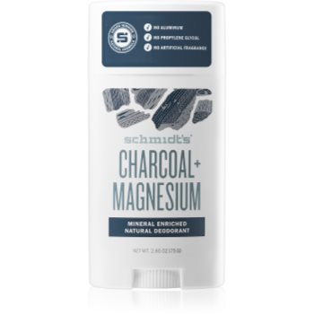 Schmidt's charcoal + magnesium deodorant stick pentru toate tipurile de piele