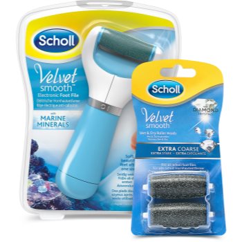 Scholl velvet smooth pila electronica pentru calcaie + 2 capete de schimb