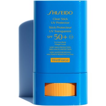 Shiseido sun care clear stick uv protector wetforce baton cu protectie solara spf 50+
