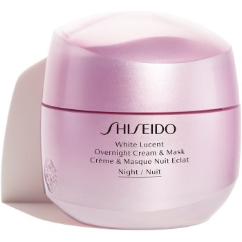 Shiseido white lucent overnight cream & mask mască și cremă de noapte hidratantă impotriva petelor