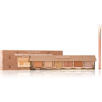 Sigma Beauty Rendezvous Eyeshadow Palette paletă cu farduri de ochi (cu pensula)