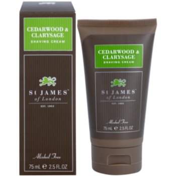 

St. James Of London Cedarwood & Clarysage крем для гоління для чоловіків 75 мл