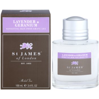 St. James Of London Lavender & Geranium gel after-shave pentru barbati 100 ml