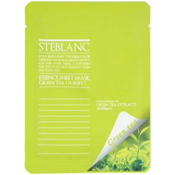 Steblanc Essence Sheet Mask Green Tea masca pentru curatare si calmare