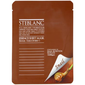 

Steblanc Essence Sheet Mask Snail поживна та відновлююча маска зі зволожуючим ефектом 20 мл