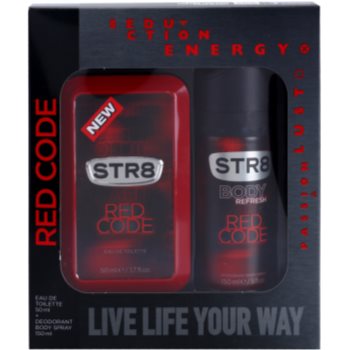 STR8 Red Code dárková sada II. toaletní voda 50 ml + deodorant ve spreji 150 ml
